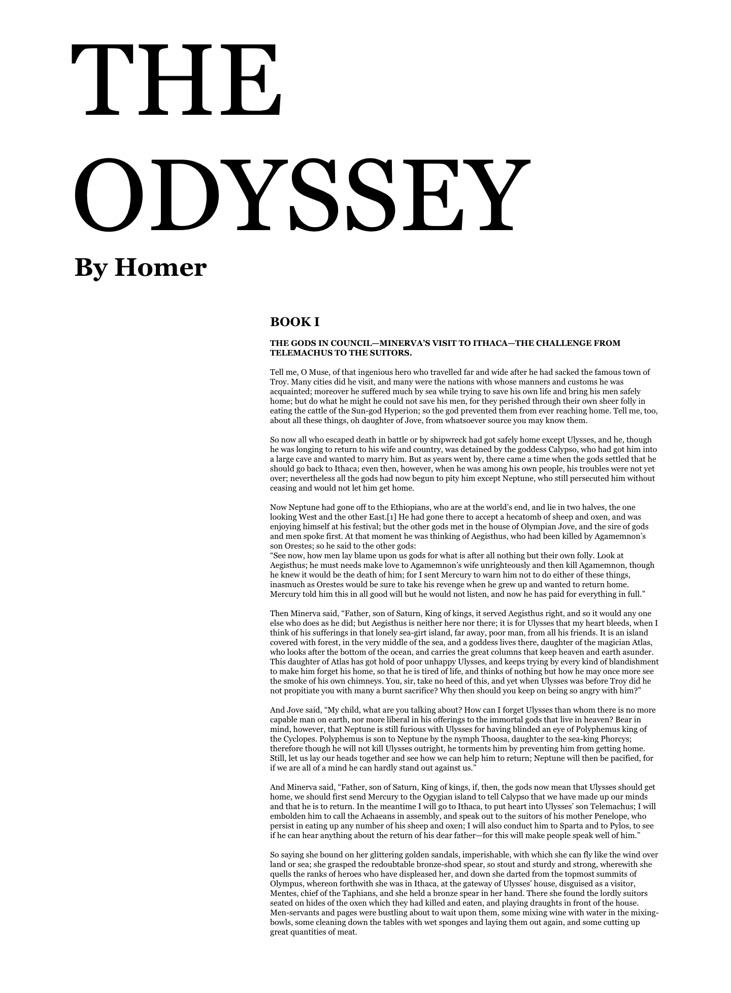 The Odyssey 1